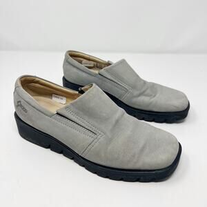 Ecco Slip On Women's Gray Loafers Size 37